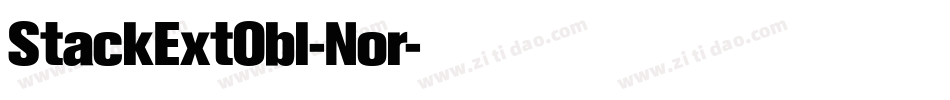 StackExtObl-Nor字体转换