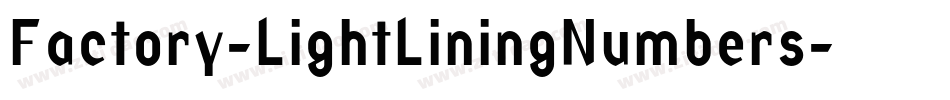 Factory-LightLiningNumbers字体转换