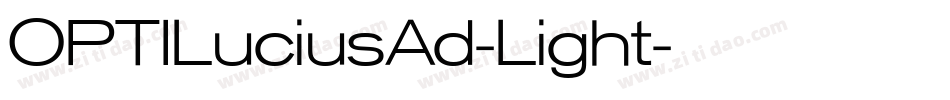 OPTILuciusAd-Light字体转换