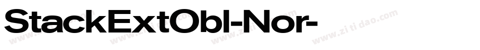 StackExtObl-Nor字体转换