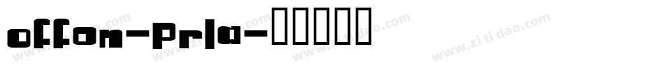 Offon-pRLa字体转换