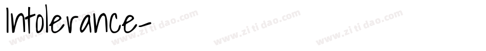 Intolerance字体转换