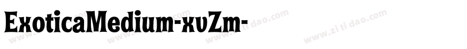 ExoticaMedium-xvZm字体转换