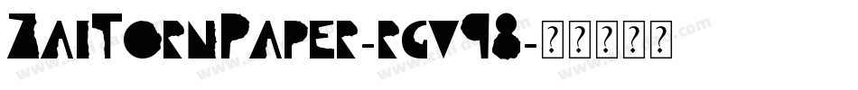 ZaiTornPaper-rgv98字体转换