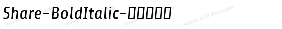 Share-BoldItalic字体转换