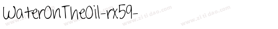 WaterOnTheOil-rx59字体转换