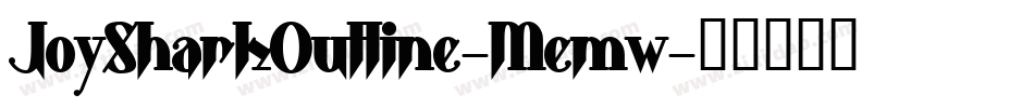 JoySharkOutline-Memw字体转换