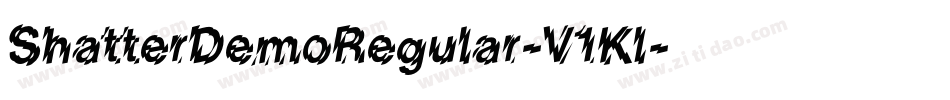 ShatterDemoRegular-V1Kl字体转换