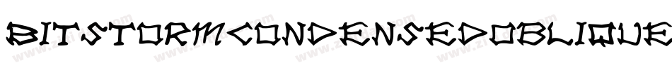 BitstormCondensedOblique-lRaD字体转换