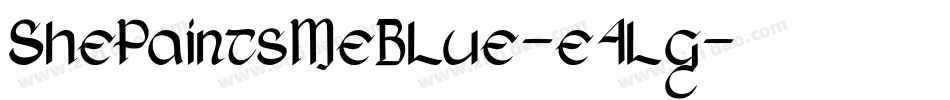 ShePaintsMeBlue-e4lg字体转换