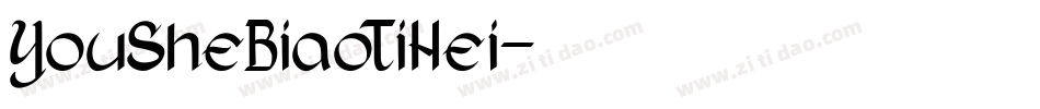 YouSheBiaoTiHei字体转换