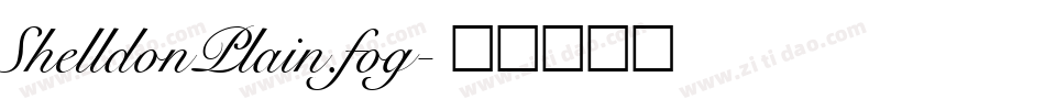 ShelldonPlain.fog字体转换