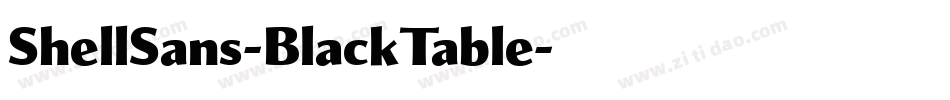 ShellSans-BlackTable字体转换