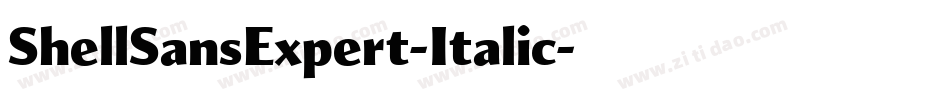 ShellSansExpert-Italic字体转换