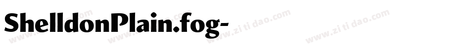 ShelldonPlain.fog字体转换