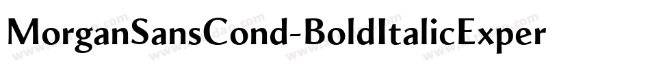 MorganSansCond-BoldItalicExpert字体转换