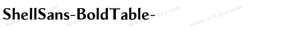 ShellSans-BoldTable字体转换