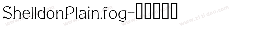 ShelldonPlain.fog字体转换