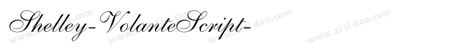 Shelley-VolanteScript字体转换