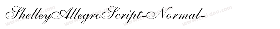 ShelleyAllegroScript-Normal字体转换
