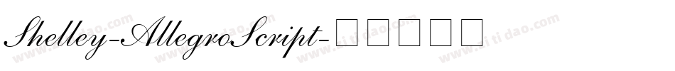 Shelley-AllegroScript字体转换