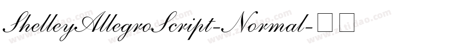 ShelleyAllegroScript-Normal字体转换
