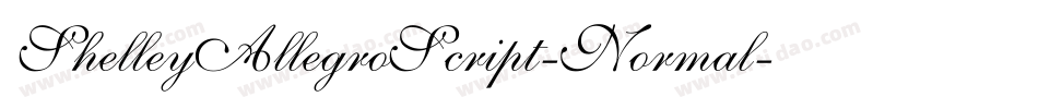 ShelleyAllegroScript-Normal字体转换