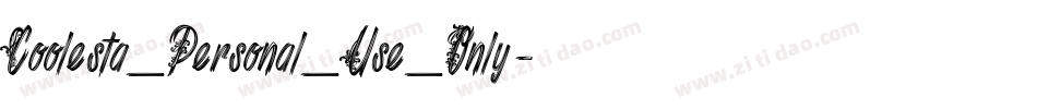 Coolesta_Personal_Use_Only字体转换