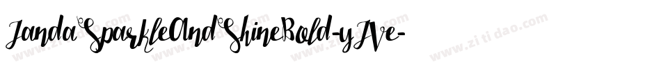 JandaSparkleAndShineBold-yJVe字体转换