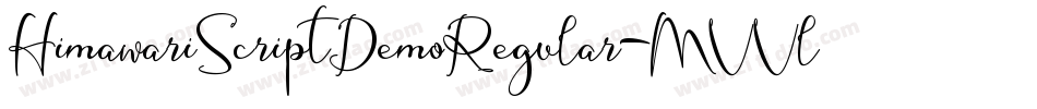 HimawariScriptDemoRegular-MVVle字体转换