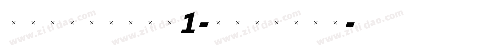 TriniteNo1-BoldTab字体转换