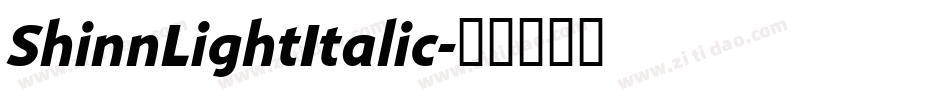ShinnLightItalic字体转换