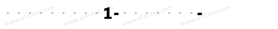 TriniteNo1-BoldTab字体转换