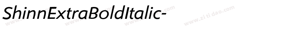 ShinnExtraBoldItalic字体转换