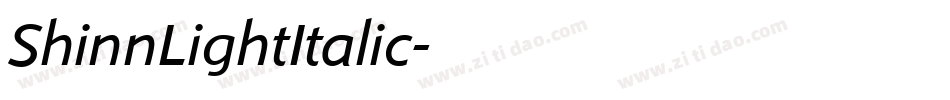 ShinnLightItalic字体转换