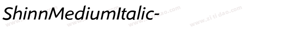 ShinnMediumItalic字体转换