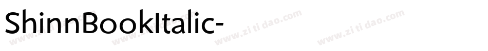 ShinnBookItalic字体转换