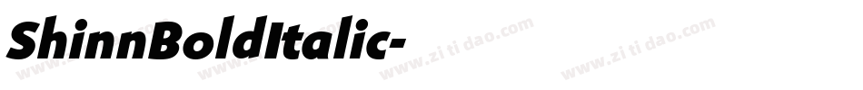 ShinnBoldItalic字体转换