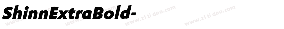 ShinnExtraBold字体转换