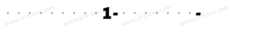 TriniteNo1-BoldTab字体转换