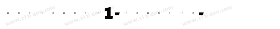 TriniteNo1-BoldTab字体转换