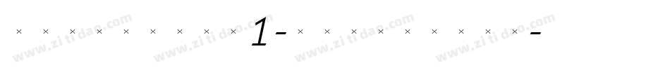 TriniteNo1-ItalicTab字体转换