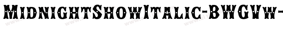 MidnightShowItalic-BWGVw字体转换