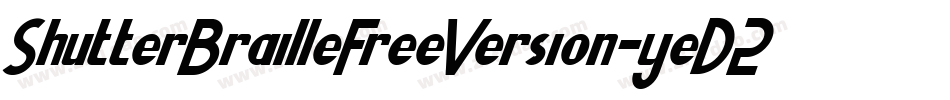 ShutterBrailleFreeVersion-yeD2字体转换