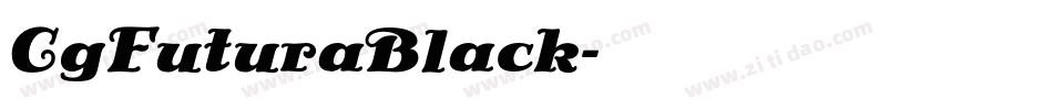 CgFuturaBlack字体转换