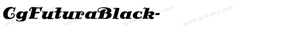 CgFuturaBlack字体转换