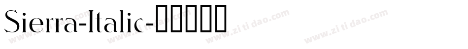 Sierra-Italic字体转换