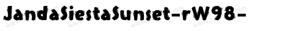 JandaSiestaSunset-rW98字体转换