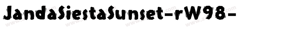 JandaSiestaSunset-rW98字体转换