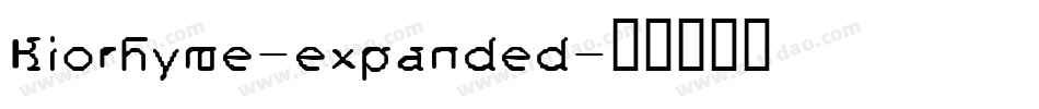 Biorhyme-expanded字体转换